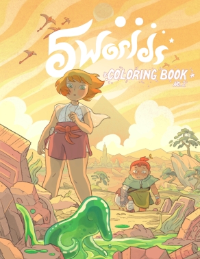 5 Worlds Coloring Coloring book Sample 2